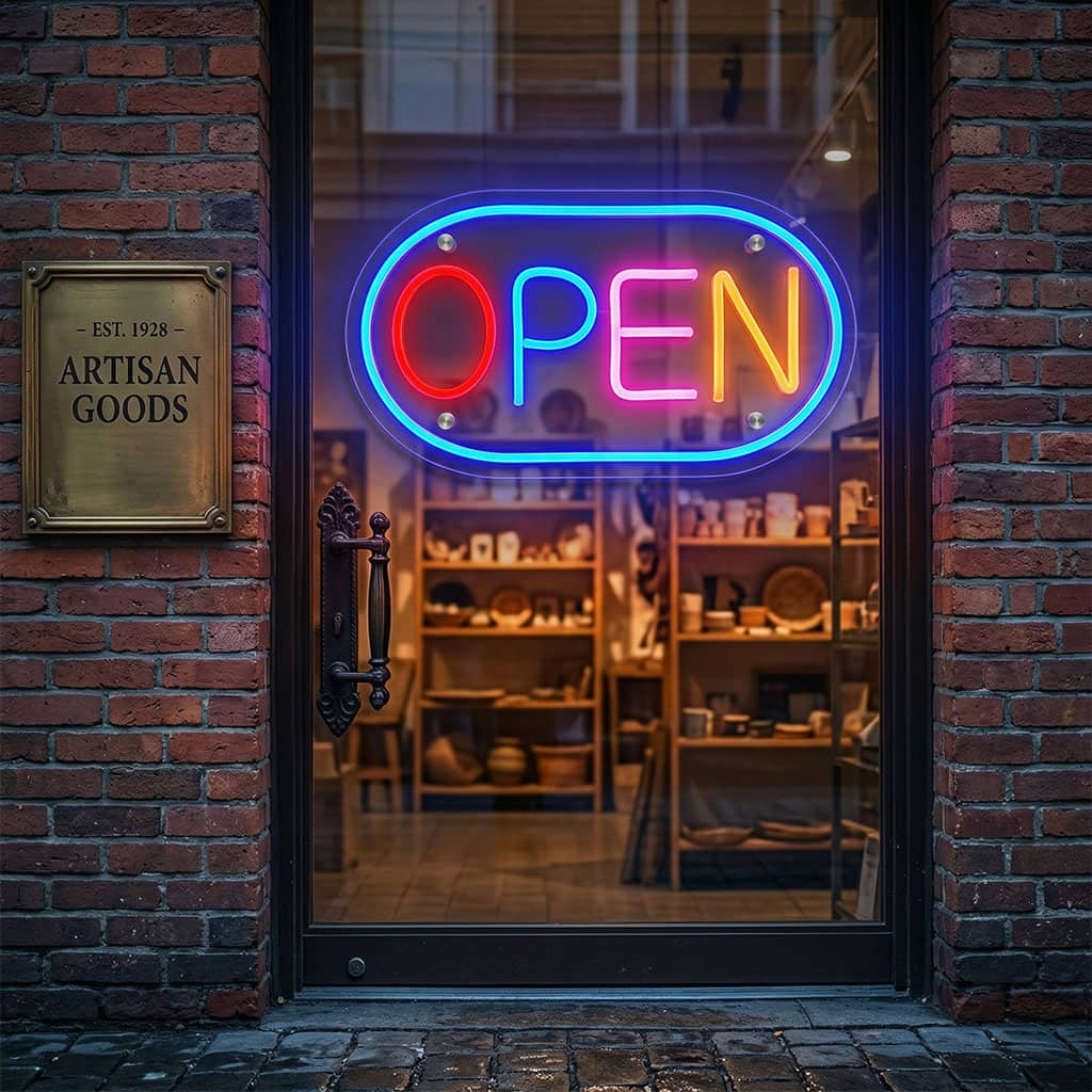 Panneau LED Neon Signe Open - لوحة مضيئة لواجهة محل - Électronique - صورة 3