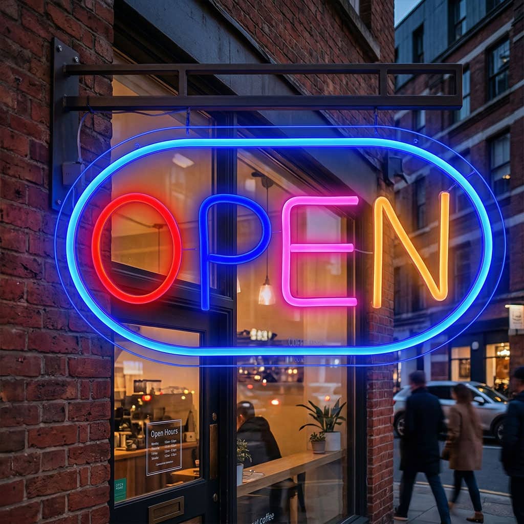 Panneau LED Neon Signe Open - لوحة مضيئة لواجهة محل - Électronique - صورة 4