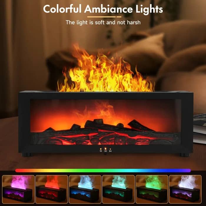 Humidificateur Effet Flamme 7 Couleurs - مرطب الهواء بتأثير اللهب الواقعي - Décoration - صورة 11