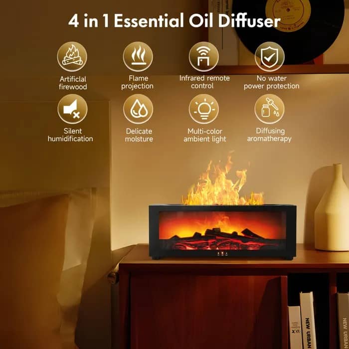 Humidificateur Effet Flamme 7 Couleurs - مرطب الهواء بتأثير اللهب الواقعي - Décoration - صورة 12