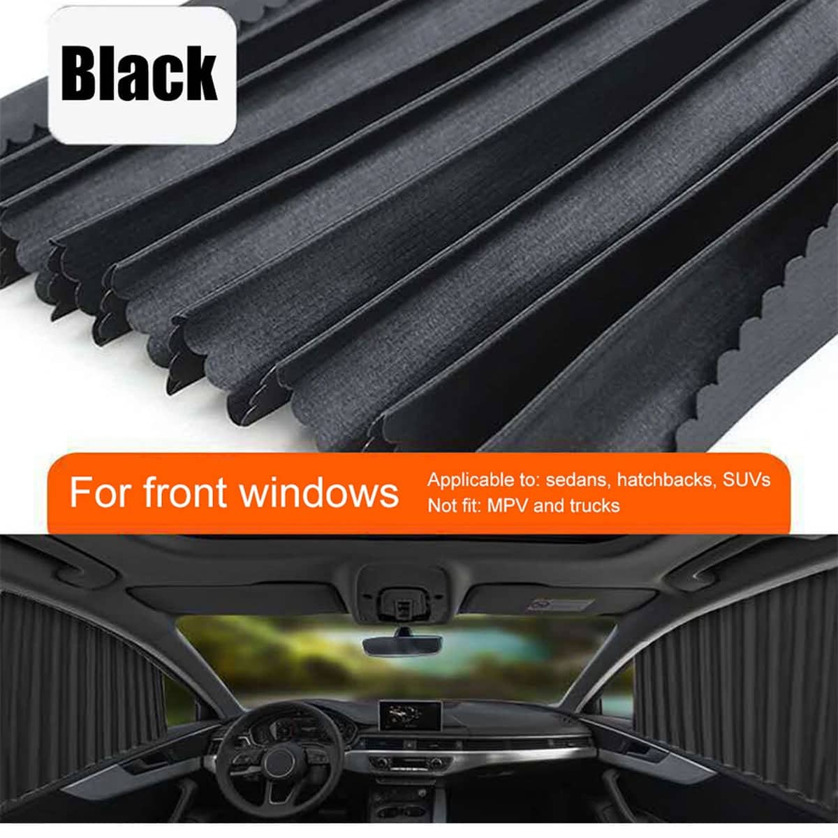 Rideaux Pare-Soleil Magnétiques pour Voiture 2PCS - ستائر السيارة المغناطيسية الواقية من الشمس - Accessoires Auto/Moto - صورة 2