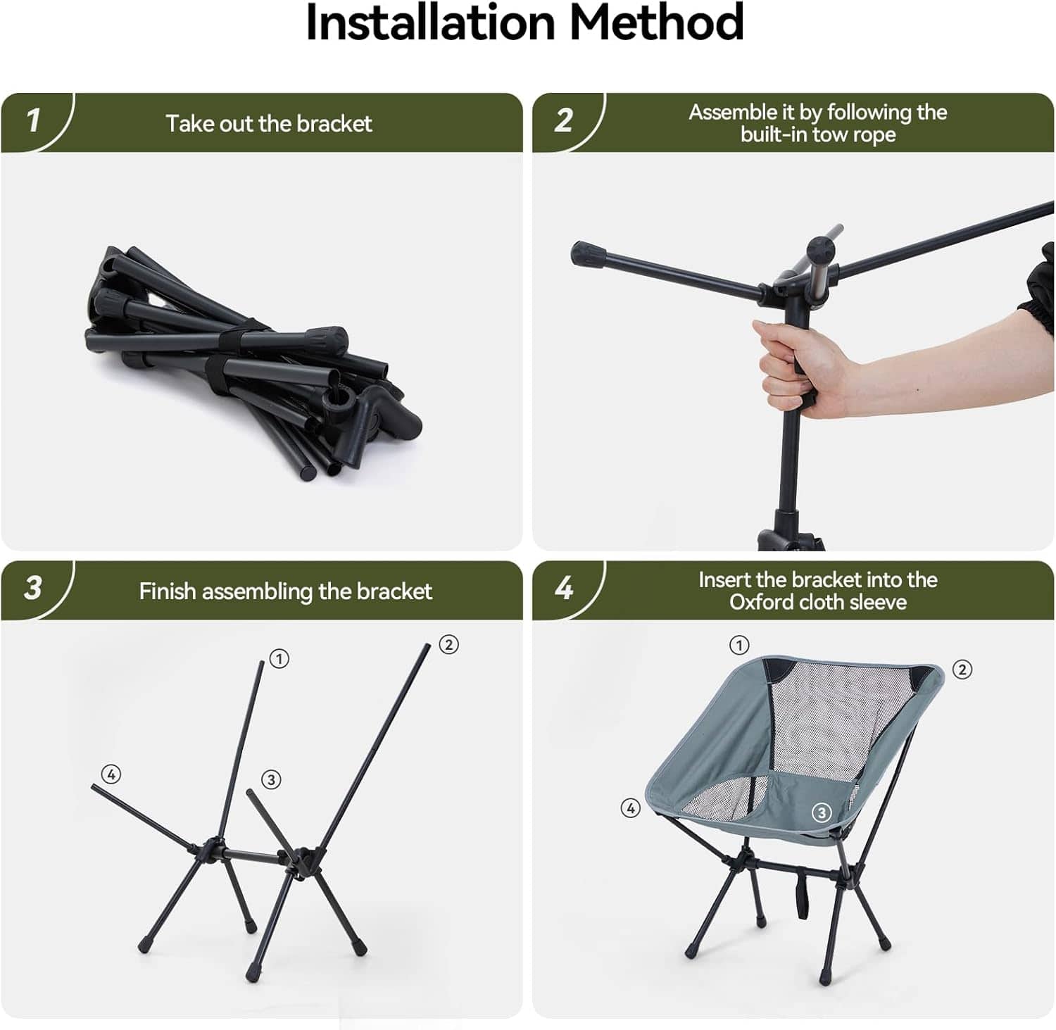 Chaise de Camping Pliante Ultra-Légère avec Pochette - كرسي التخييم المحمول فائق الخفة - Camping et Randonnée - صورة 3