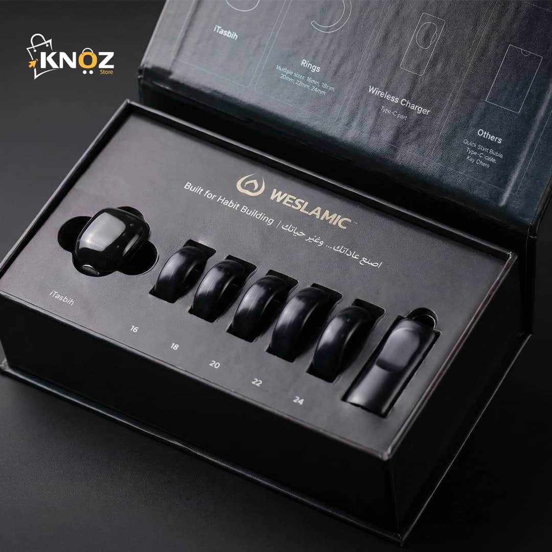 Anneau de Zikr Étanche avec Écran OLED iTasbih Faith+ Black - خاتم التسبيح الذكي المقاوم للماء بـ5 مقاسات - Électronique - صورة 9