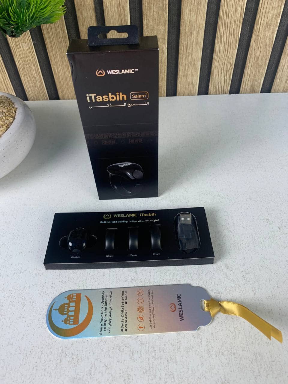 Anneau de Zikr Étanche avec Écran OLED iTasbih Salam+ - خاتم التسبيح الذكي المقاوم للماء بـ3 مقاسات - Électronique - صورة 13