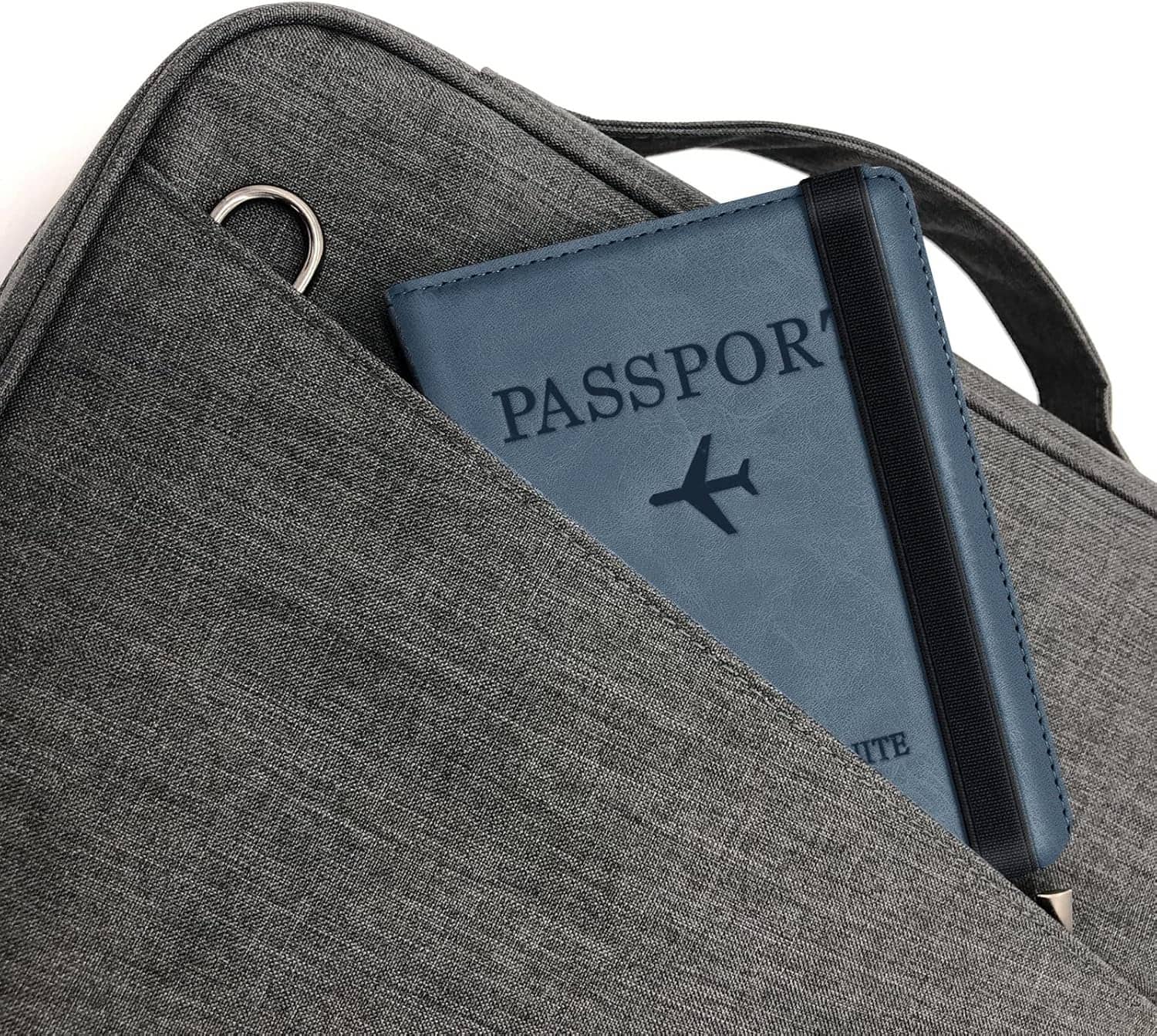 Porte-passeport en cuir à bande élastique - حافظة جواز سفر جلدية مزودة بشريط مطاطي - Accessoires - صورة 7
