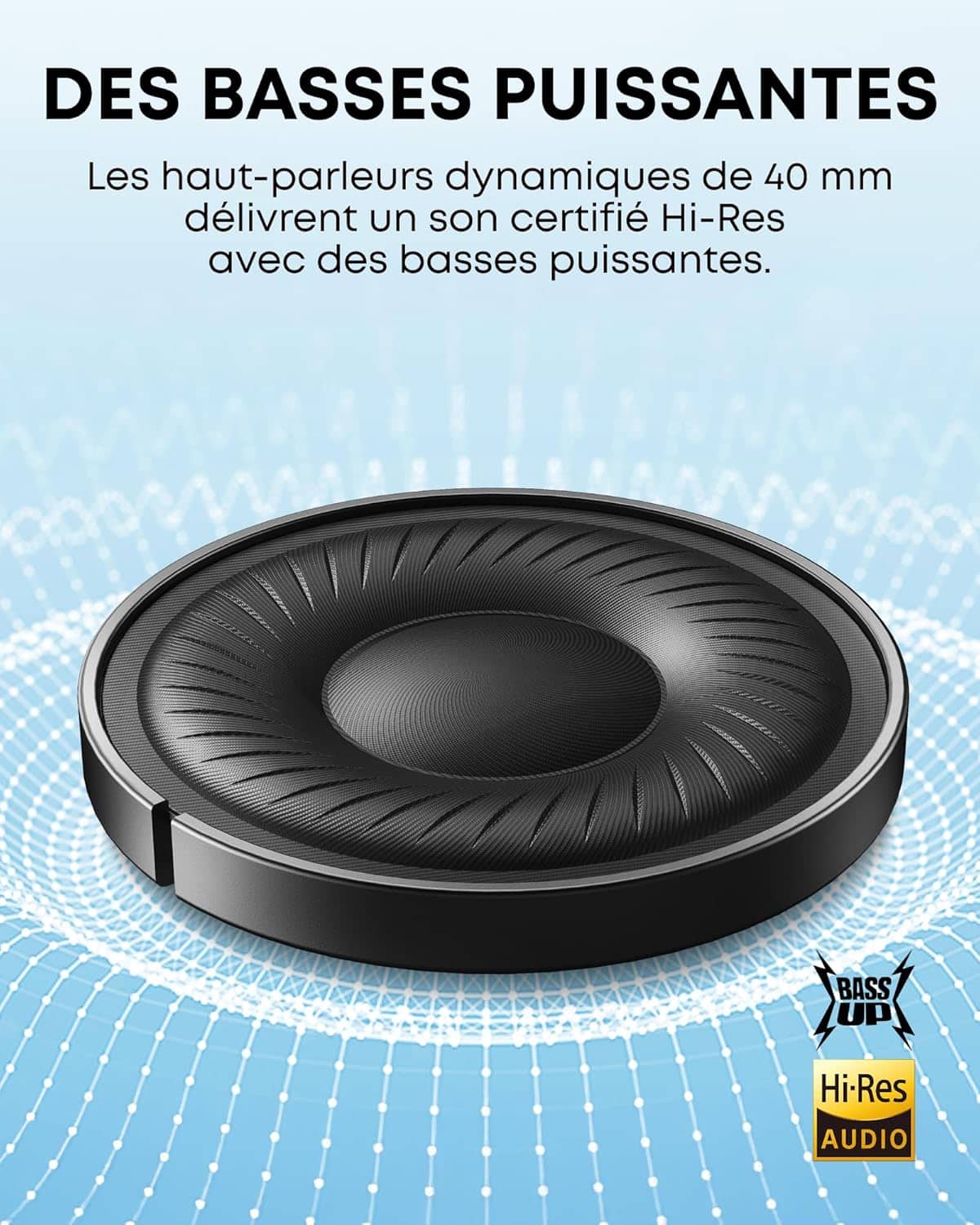 Casque Sans Fil Anker Q20i avec Réduction de Bruit Active - سماعات الرأس اللاسلكية بتقنية إلغاء الضوضاء - Électronique - صورة 8
