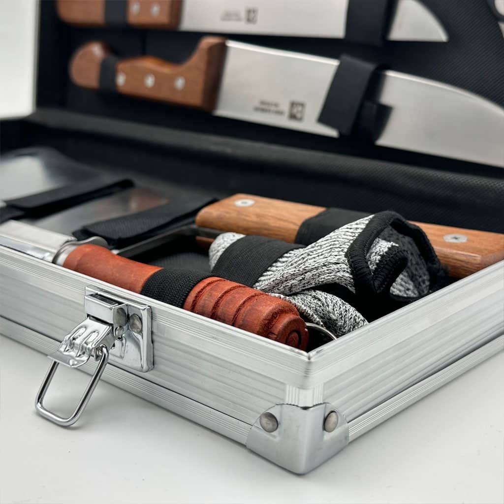 Coffret de Couteaux Professionnel avec Valise en Aluminium 9Pcs - طقم سكاكين الجزارة في حقيبة ألمنيوم صلبة - Cuisine - صورة 2