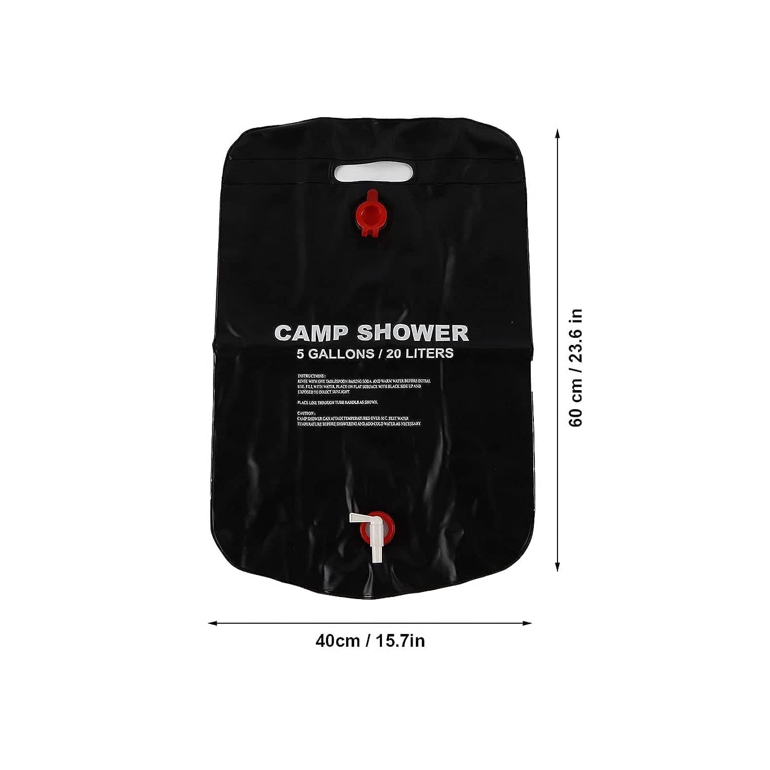 Sac de douche solaire avec pommeau de douche interchangeable 20L - حقيبة الاستحمام الشمسية المحمولة سعة 20 لتر - Camping et Randonnée - صورة 7