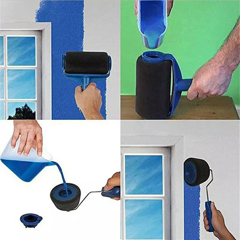 kit Rouleau de peinture mural 8 pièces multifonctionnel - Outillage et Bricolage - صورة 4