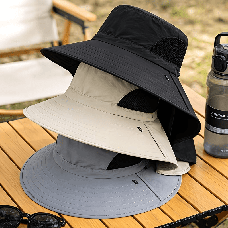 Chapeau de protection solaire printemps-été avec couvrant le visage - قبعة للحماية من الشمس بتصميم شال تغطي الوجه - Camping et Randonnée - صورة 6
