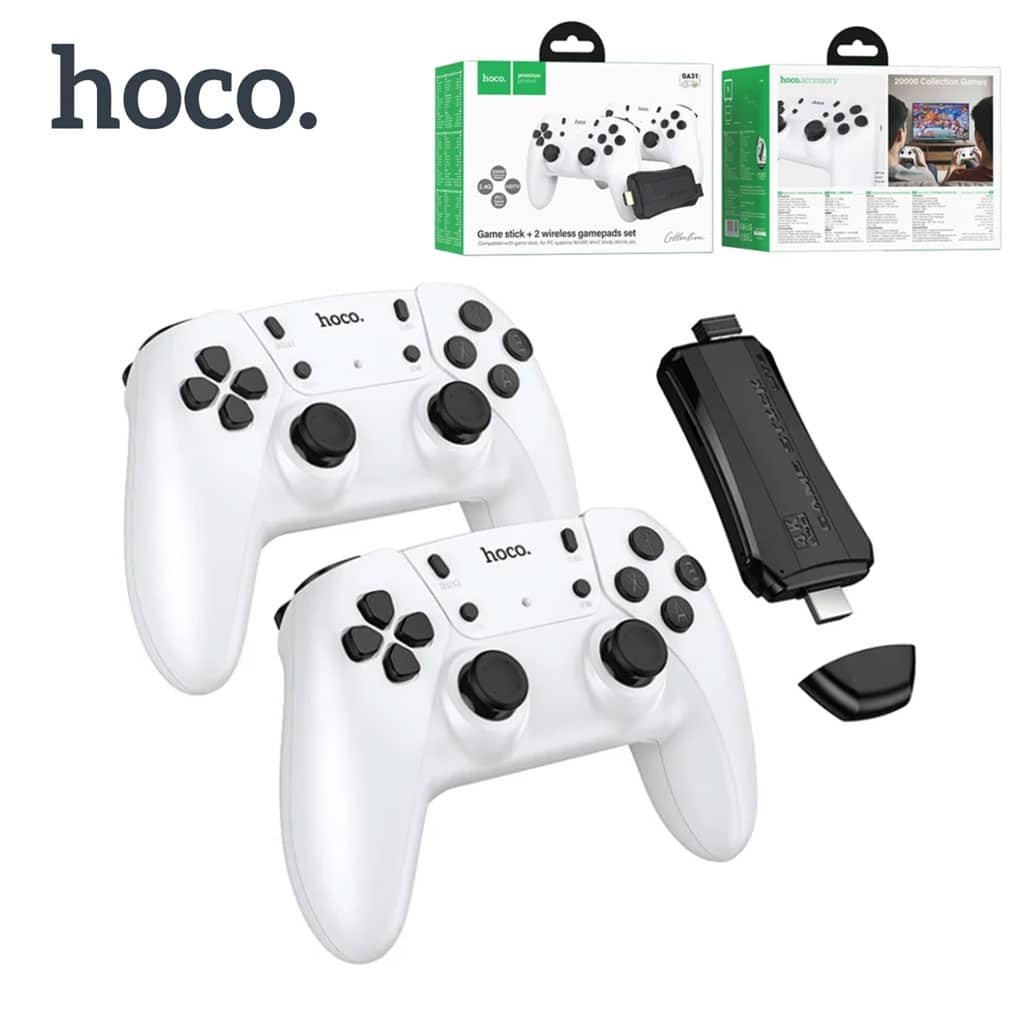 Console Rétro Hoco GA31 – 20 000 Jeux Intégrés avec 2 Manettes Sans Fil - منصة الألعاب الكلاسيكية مع يدين تحكم