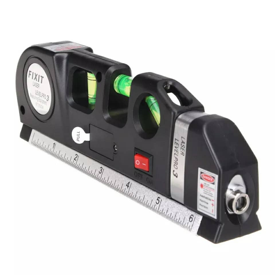 Niveau Laser 4en1 Fixit Level pro 3 Outil de musure Polyvalent Ruban De 8 Pieds - Outillage et Bricolage - صورة 4