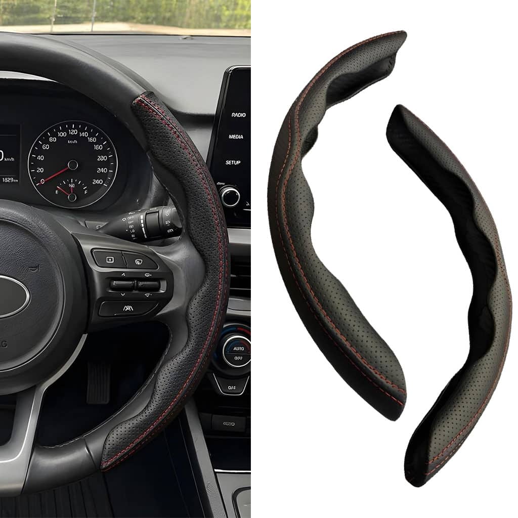 Protections de Volant Sportives en Simili Cuir 2Pcs - أغطية مقود السيارة الرياضية من الجلد
