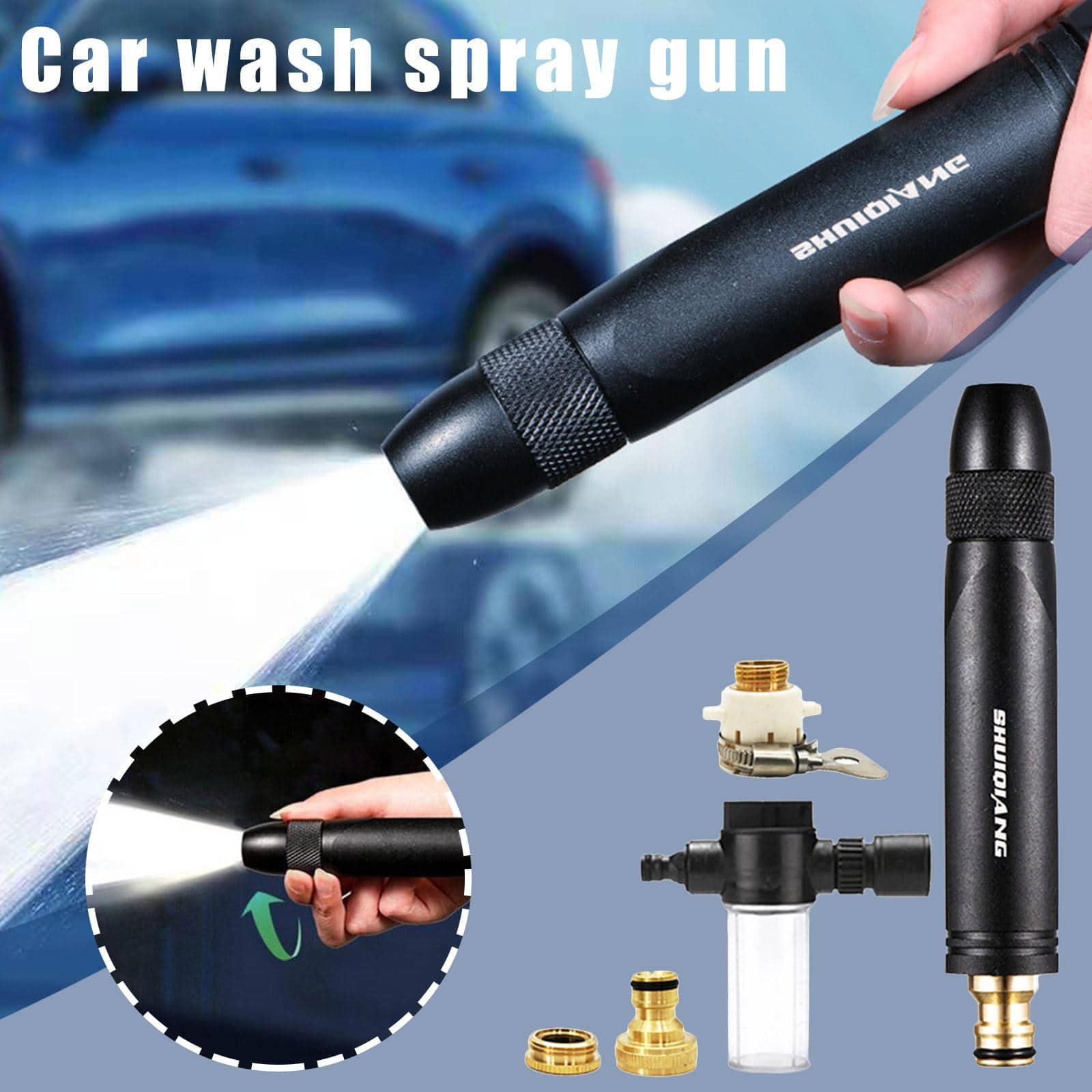 Pistolet à eau haute pression Portable 3 Mode de Spray - Accessoires Auto/Moto - صورة 3