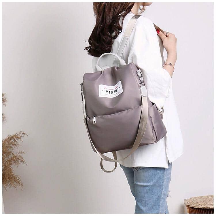 Sac à dos oxford Antivol étanche Pour Femme - Gris - Sac à dos et Mode - صورة 4