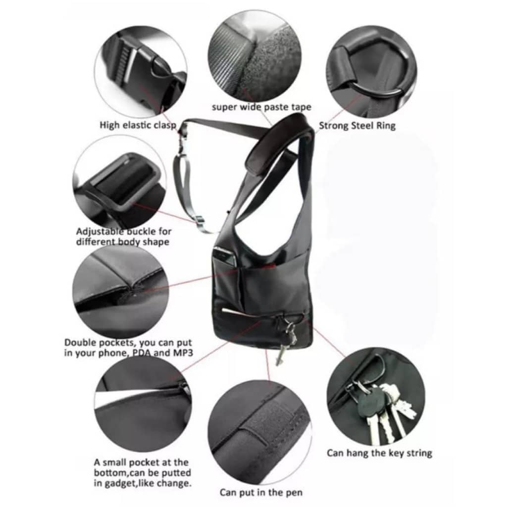 Sacoche  sous-bras Anti-vol Multi-Poche Design Élégant Pour Voyage Quotidien - Sac à dos et Mode - صورة 10