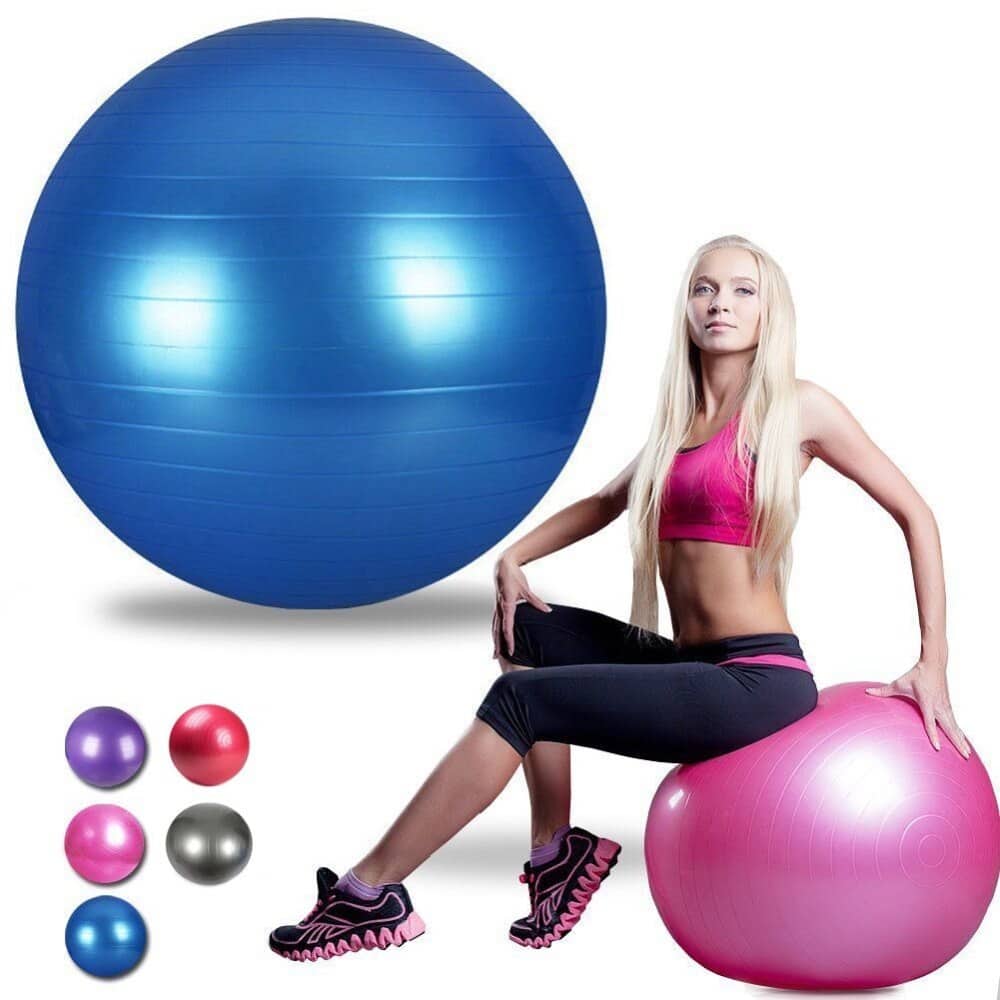 Balle de Yoga suisse ,Stretches, équilibre, résistance à la tension, gymnastique,fitness a la maison - Sport - صورة 2