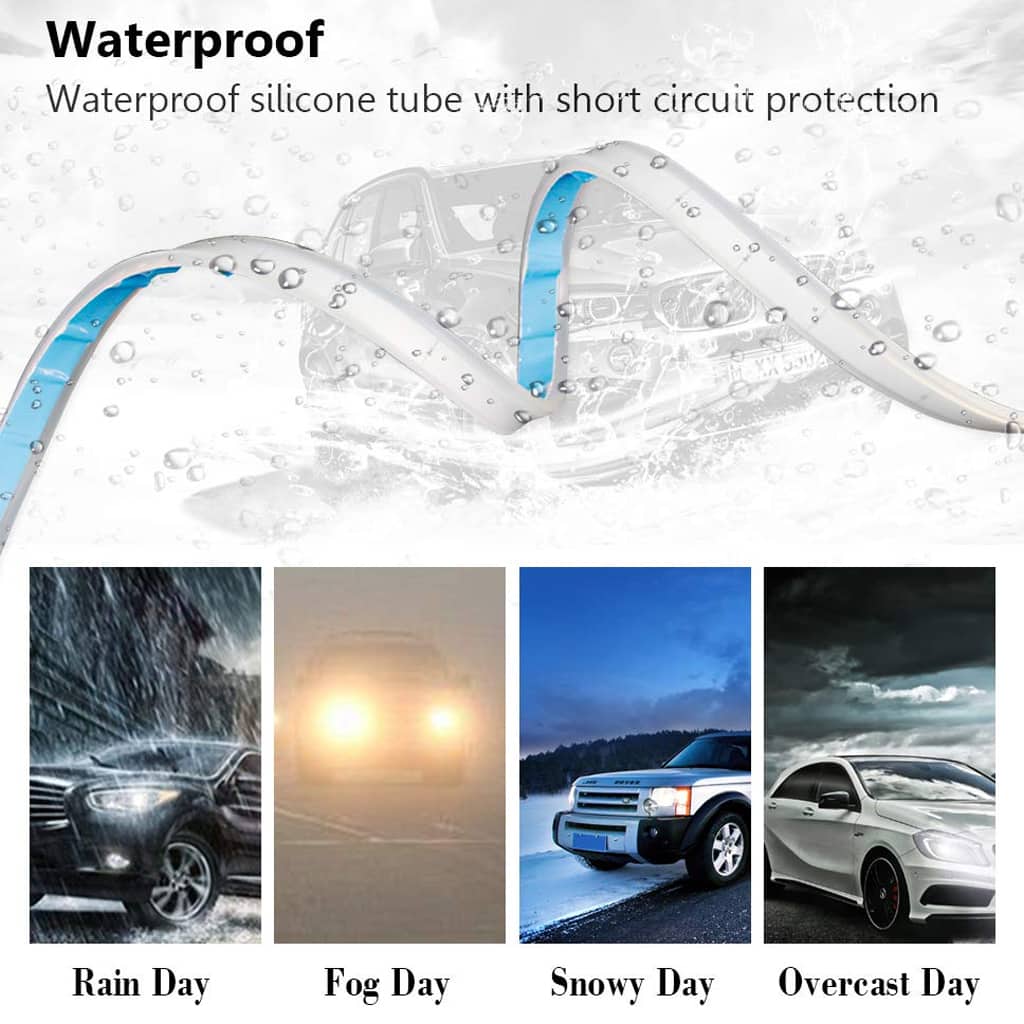 Feux de Jour LED Et Clignotant 2Pcs Pour Phares de Voiture 60cm - Accessoires Auto/Moto - صورة 8