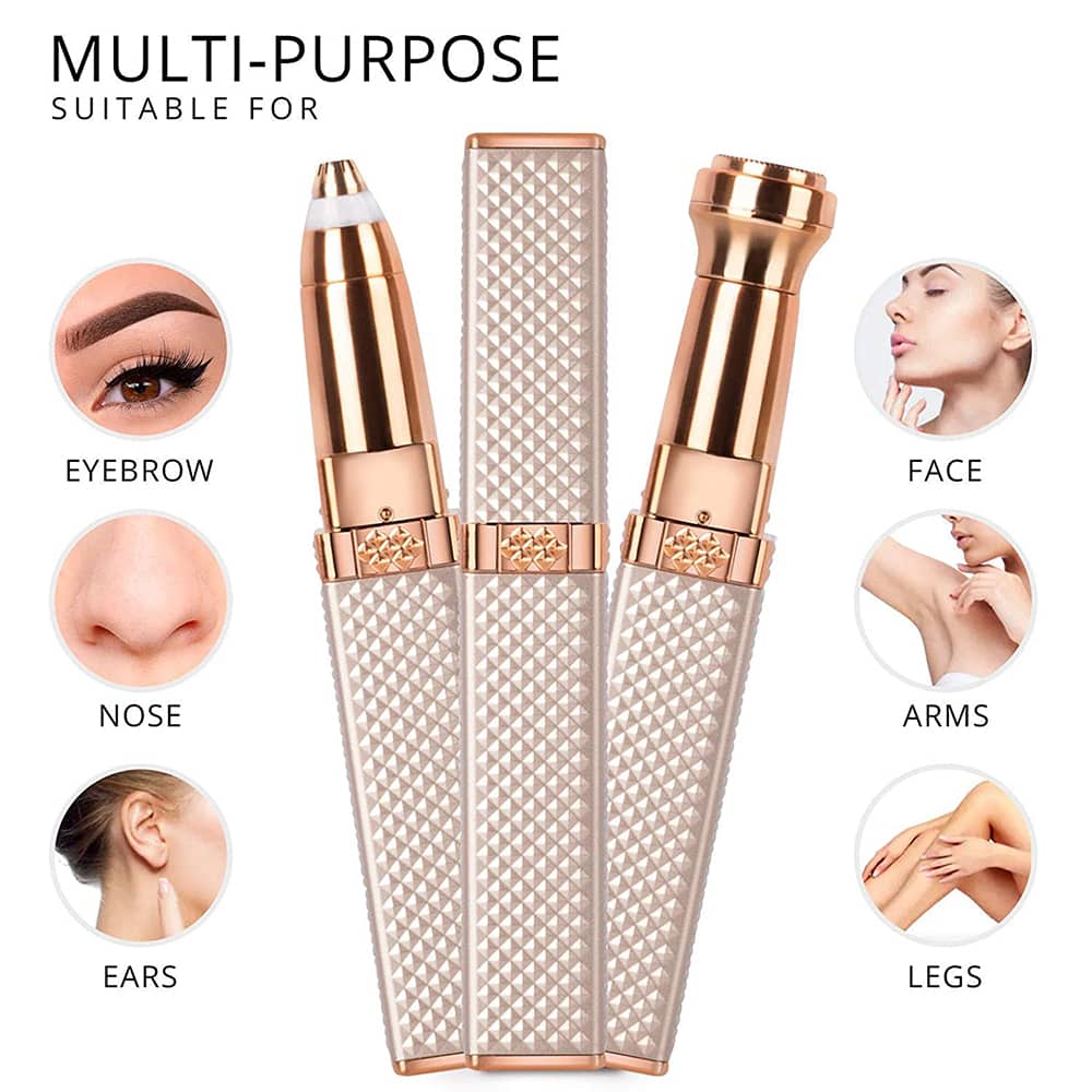 Facial Hair Remover 2 in 1 Eyebrow Trimmer - Soins et Beauté - صورة 5
