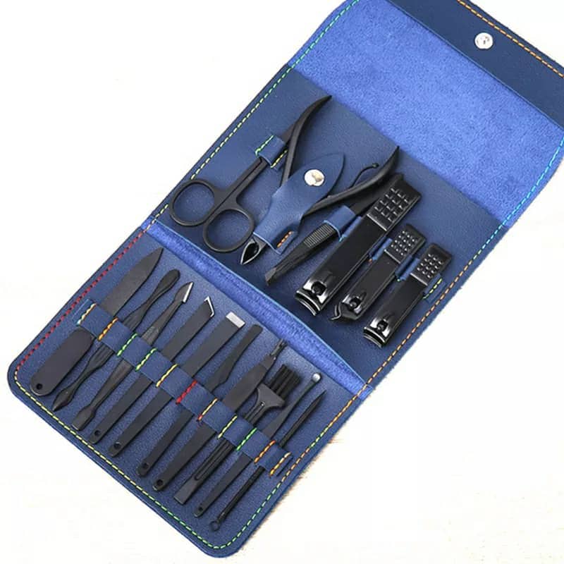 Ensembles 16 pcs de coupe-ongles professionnels en acier inoxydable - Soins et Beauté - صورة 2