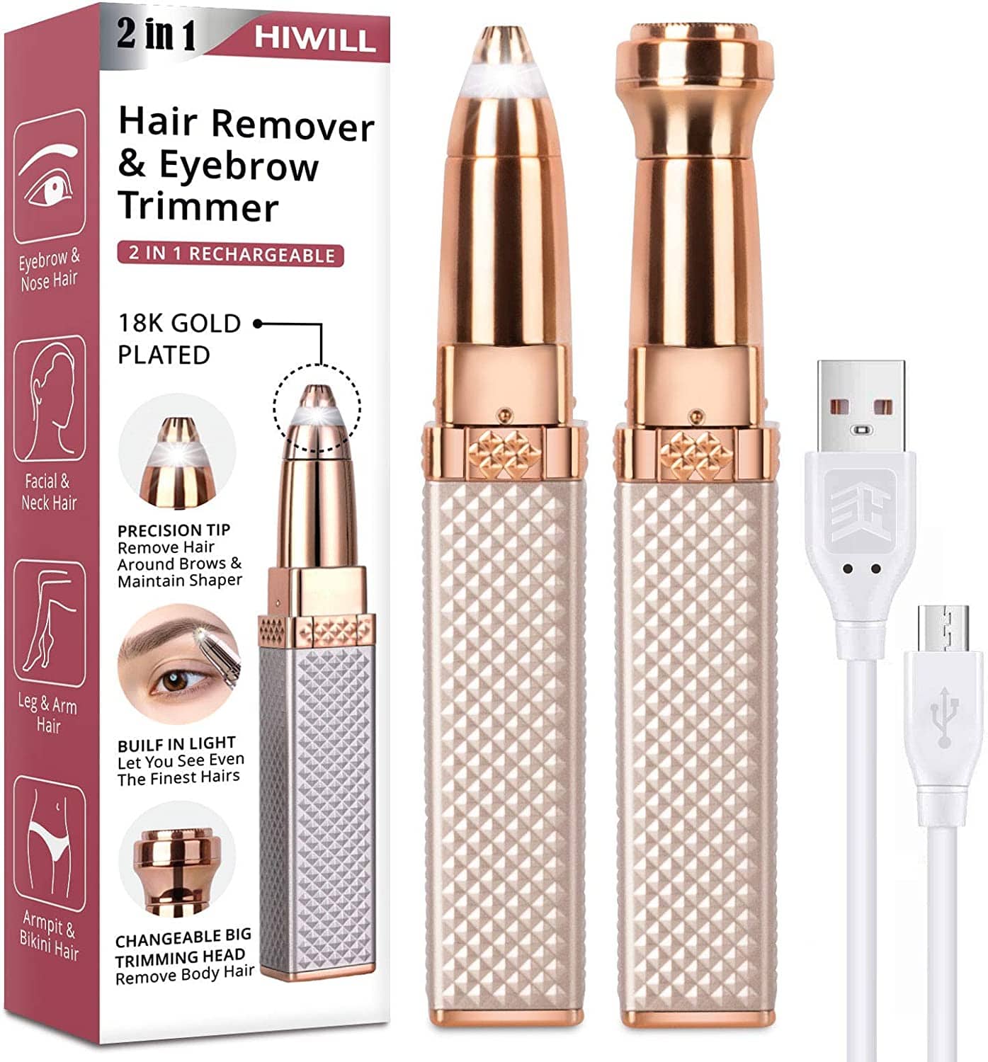 Rasoir Epilateur Electrique 4en1 pour Visage et Corps - Soins et Beauté - صورة 5