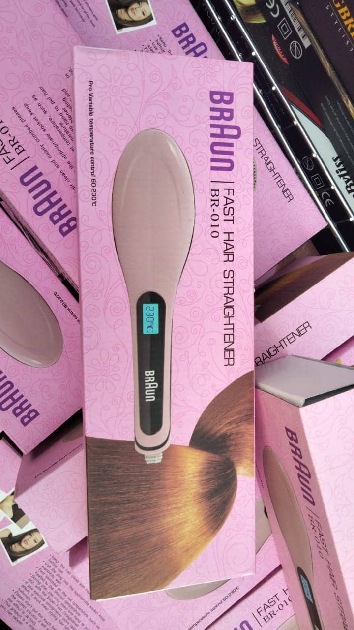 Braun Brosse à cheveux en céramique avec écran LCD  chauffage numérique - Soins et Beauté - صورة 5