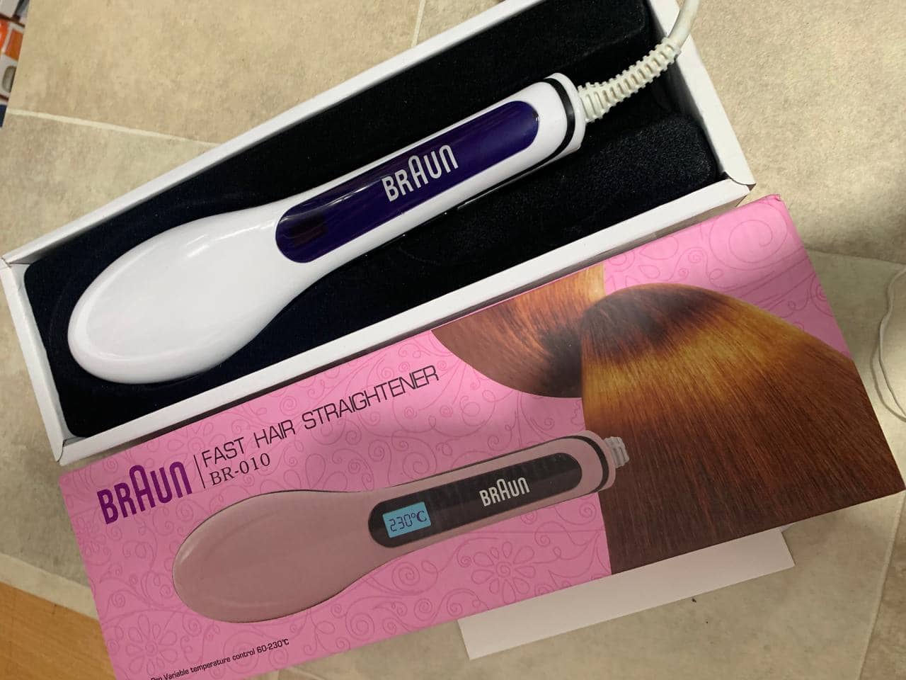 Braun Brosse à cheveux en céramique avec écran LCD  chauffage numérique - Soins et Beauté - صورة 6