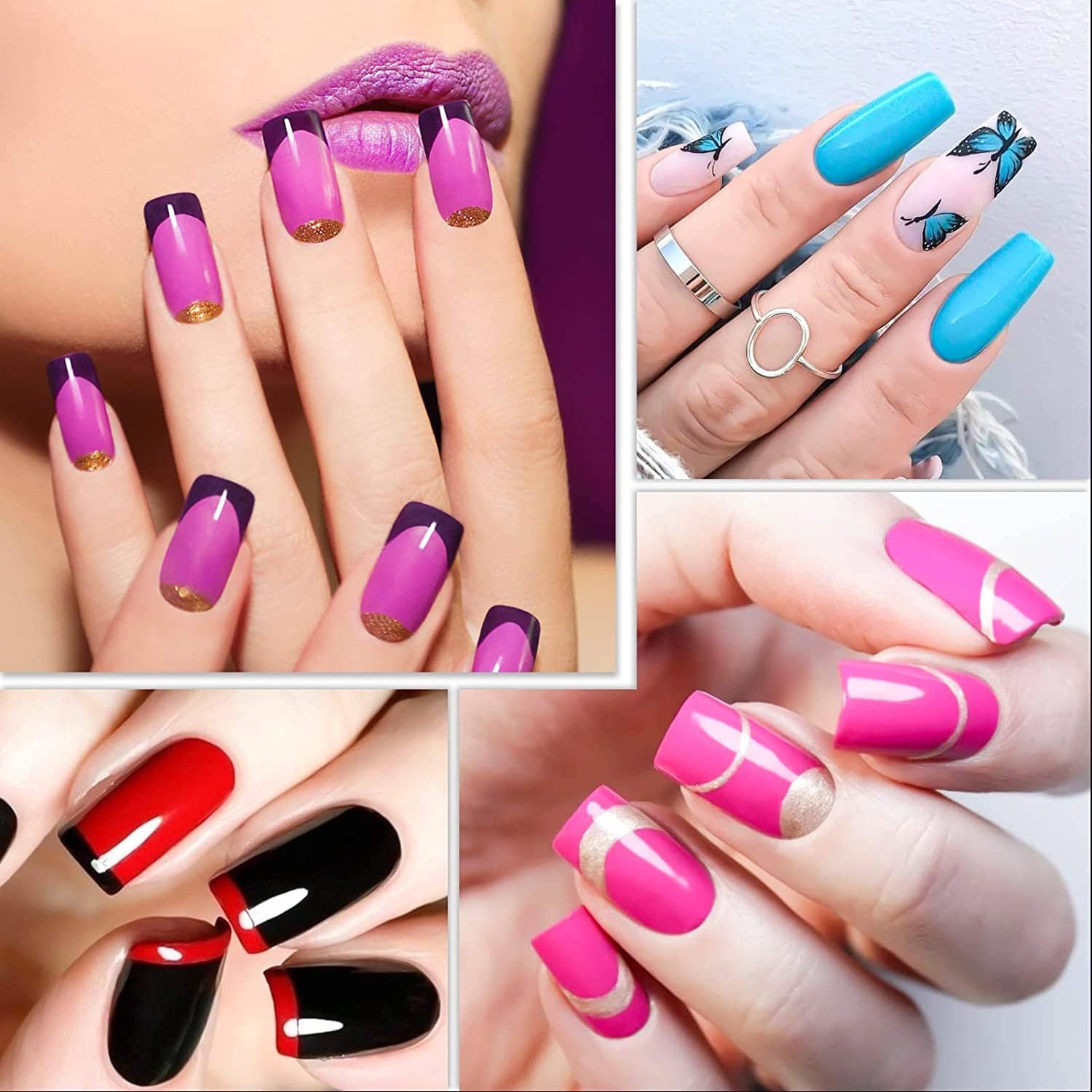 Boite 500 Pcs Pose Capsules 10 Sizes ongles transparent - Soins et Beauté - صورة 3