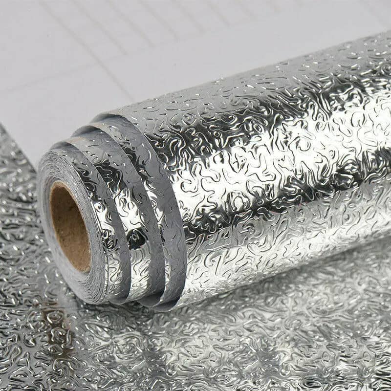 Autocollant d'aluminium auto-adhésif 5M Anti-l'huile pour cuisine - Cuisine - صورة 2