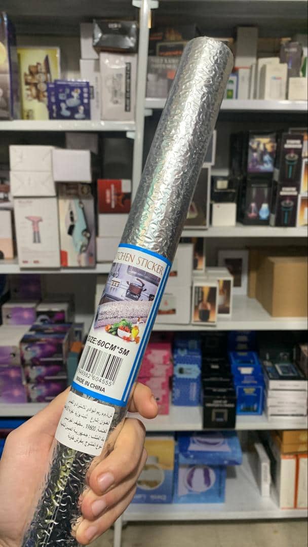 Autocollant d'aluminium auto-adhésif 5M Anti-l'huile pour cuisine - Cuisine - صورة 10