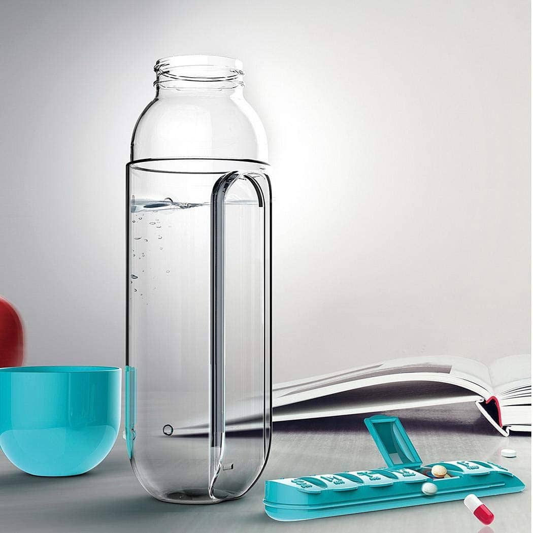 Organisateur de médicaments et bouteille d'eau portable 600ML - Divers - صورة 6