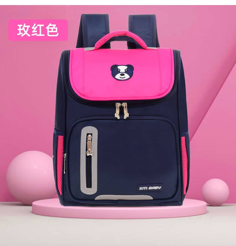 Sac à Dos orthopédique d’école primaire pour Enfant Garçon et Fille Étanche – Rose - Sac à dos et Mode - صورة 2