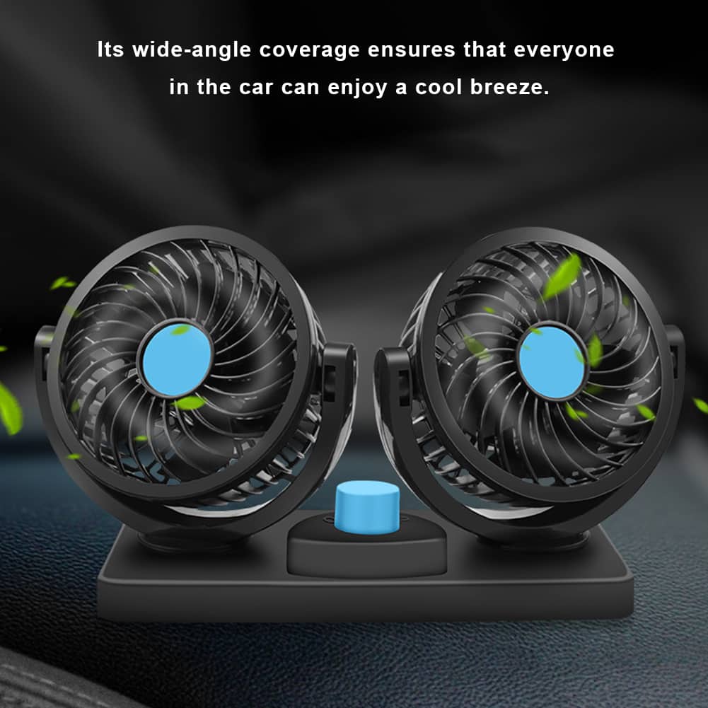 Double Ventilateur électrique pour voiture 2 vitesses rotatif à 360 degrés - Accessoires Auto/Moto - صورة 4