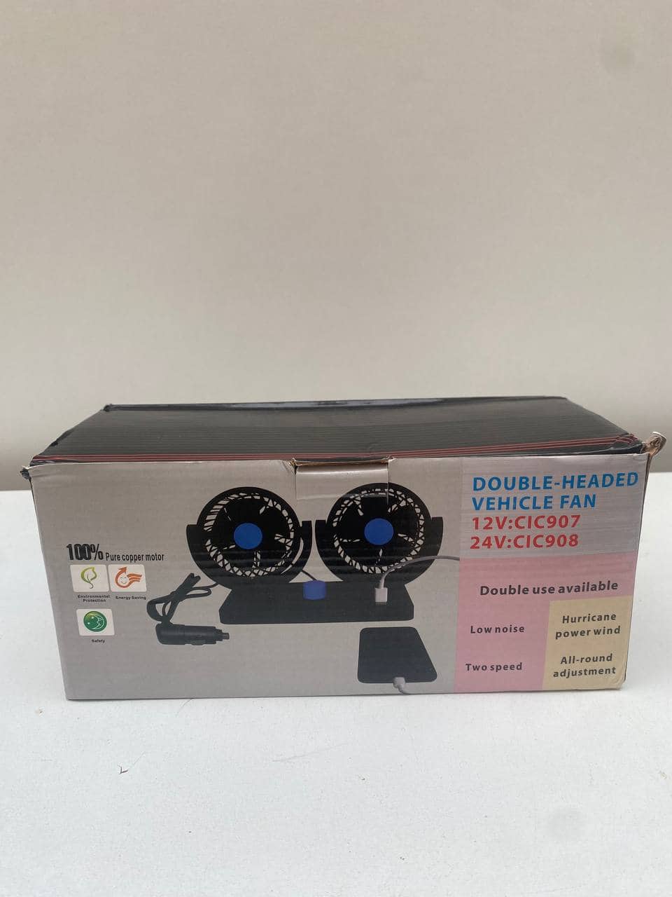 Double Ventilateur électrique pour voiture 2 vitesses rotatif à 360 degrés - Accessoires Auto/Moto - صورة 8