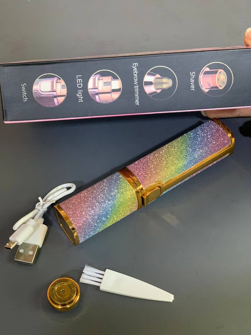 Rasoir électrique 2 en 1 pour femmes Rechargeable épilateur Facial sans douleur - Soins et Beauté - صورة 13