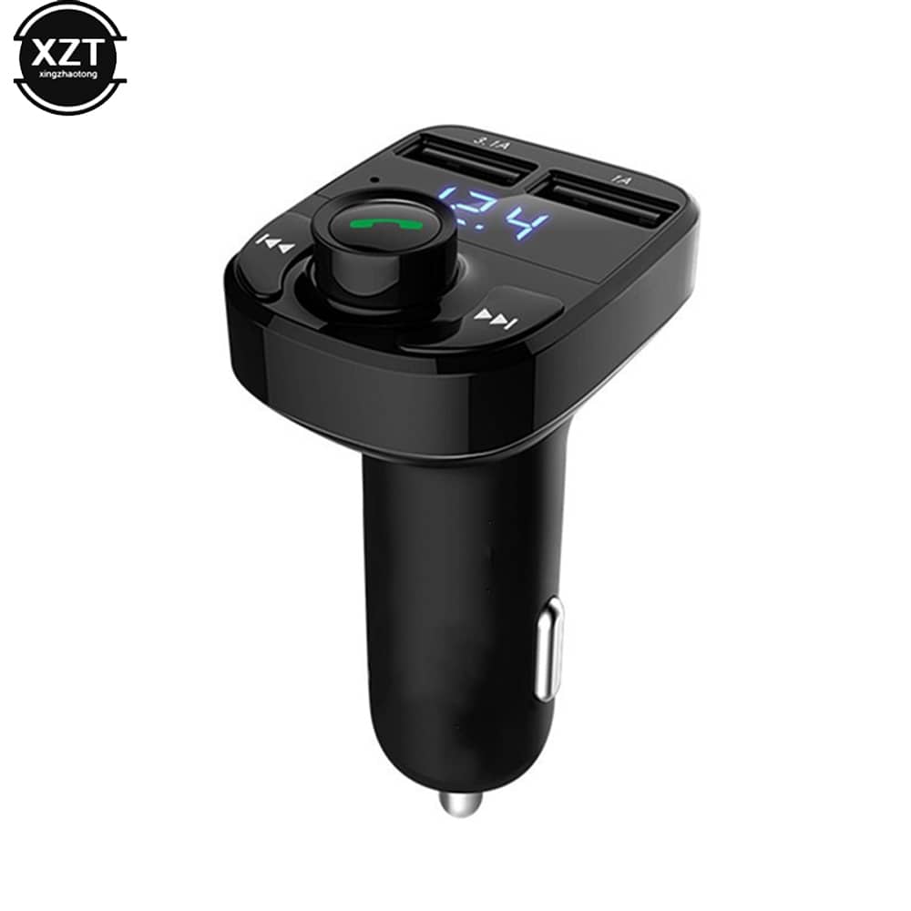 Car X8 Wireless Bluetooth FM Transmitter Kit USB Fast Charger Adapter Mp3 Player - Accessoires Auto/Moto - صورة 2