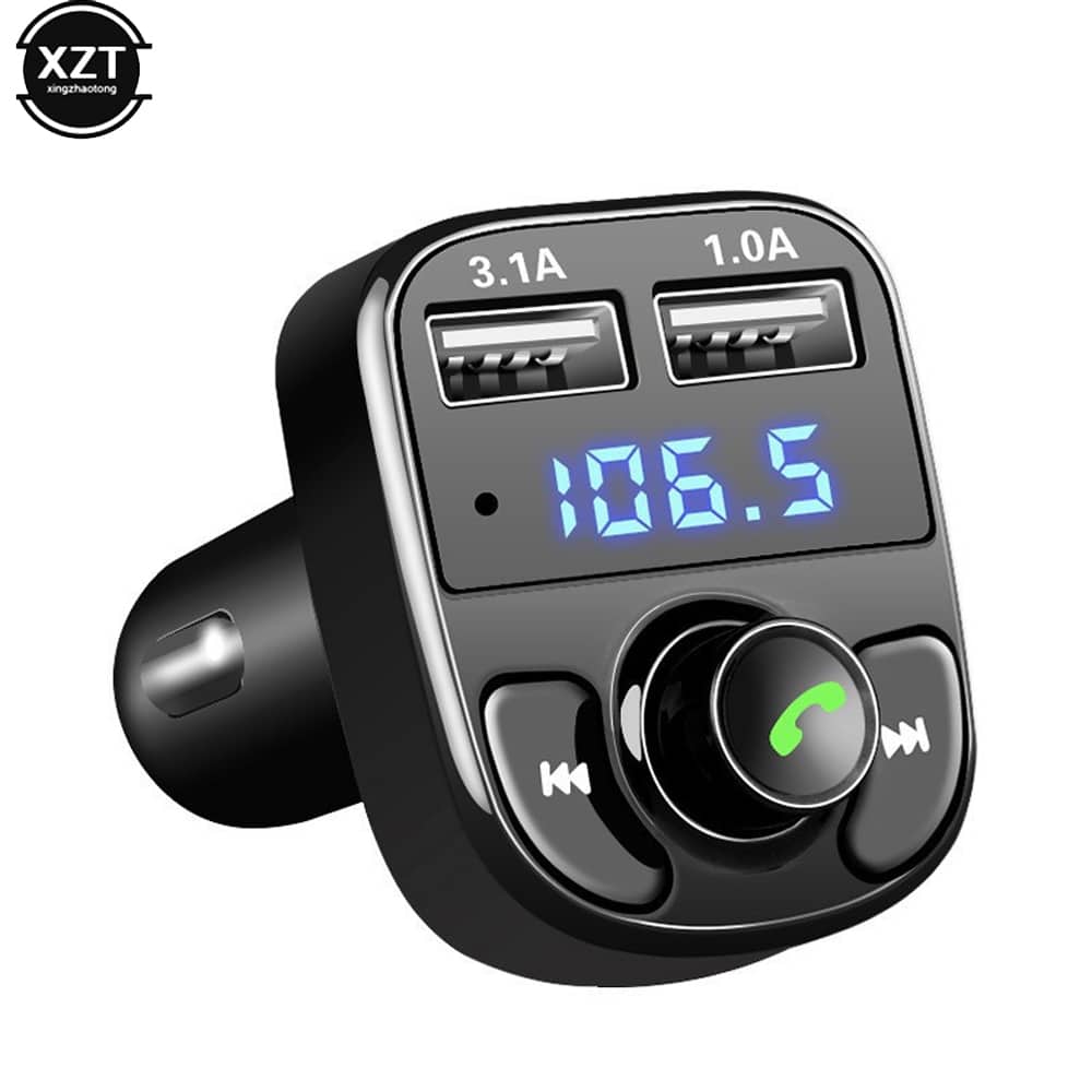Car X8 Wireless Bluetooth FM Transmitter Kit USB Fast Charger Adapter Mp3 Player - Accessoires Auto/Moto - صورة 3