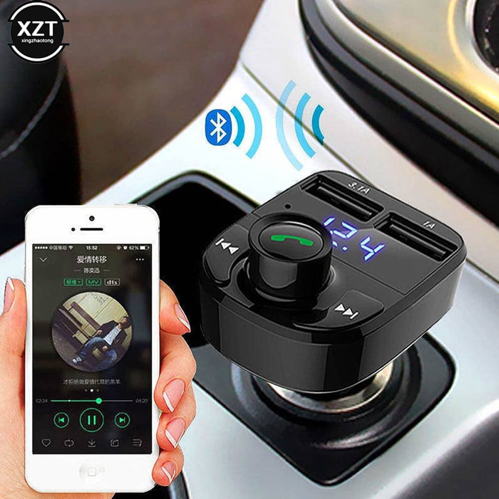 Car X8 Wireless Bluetooth FM Transmitter Kit USB Fast Charger Adapter Mp3 Player - Accessoires Auto/Moto - صورة 5