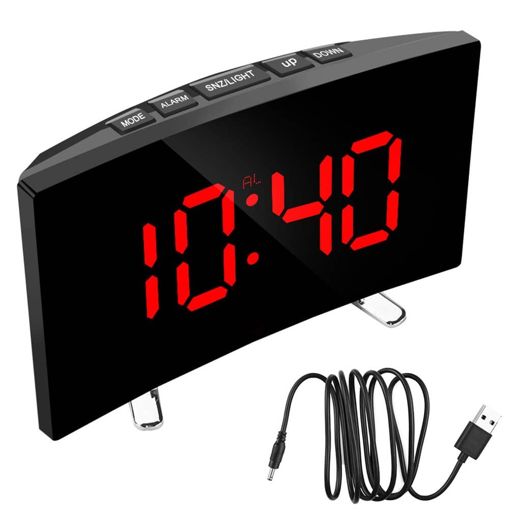 Horloge et réveil thermomètre de table electronique lumineux DT-6507 — معاينة 5