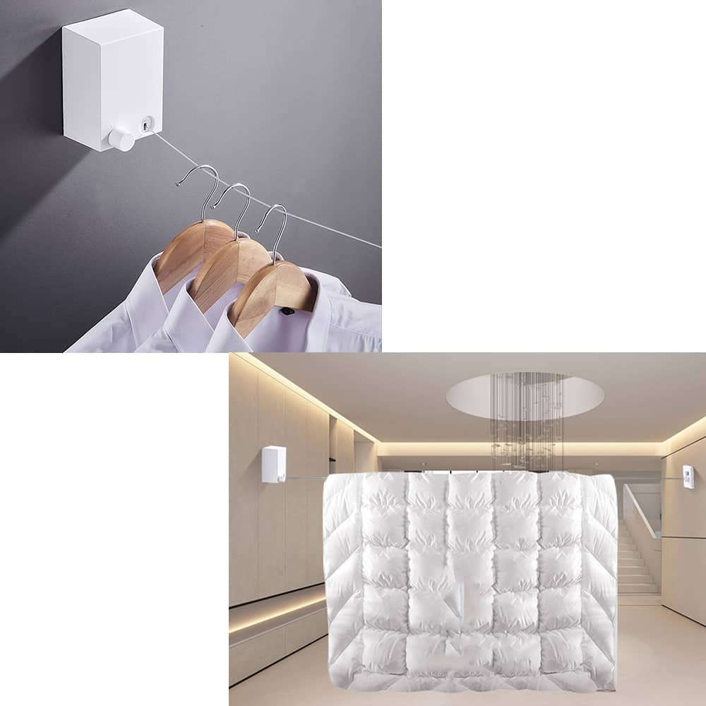 Corde à linge suspendue au mur Télescopique en Fil d'Acier Inoxydable — معاينة 4