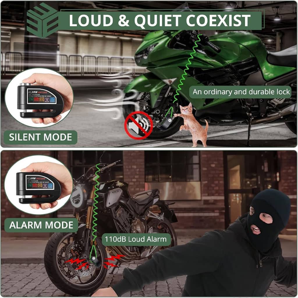 Antivol pour Disque Moto Alarme 110dB Waterproof – جهاز إنذار للدراجات النارية — معاينة 5