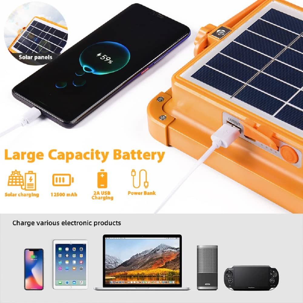 Projecteur Solaire étanche Rechargeable 4 modes Déclairage Power-Bank 1000W — معاينة 6