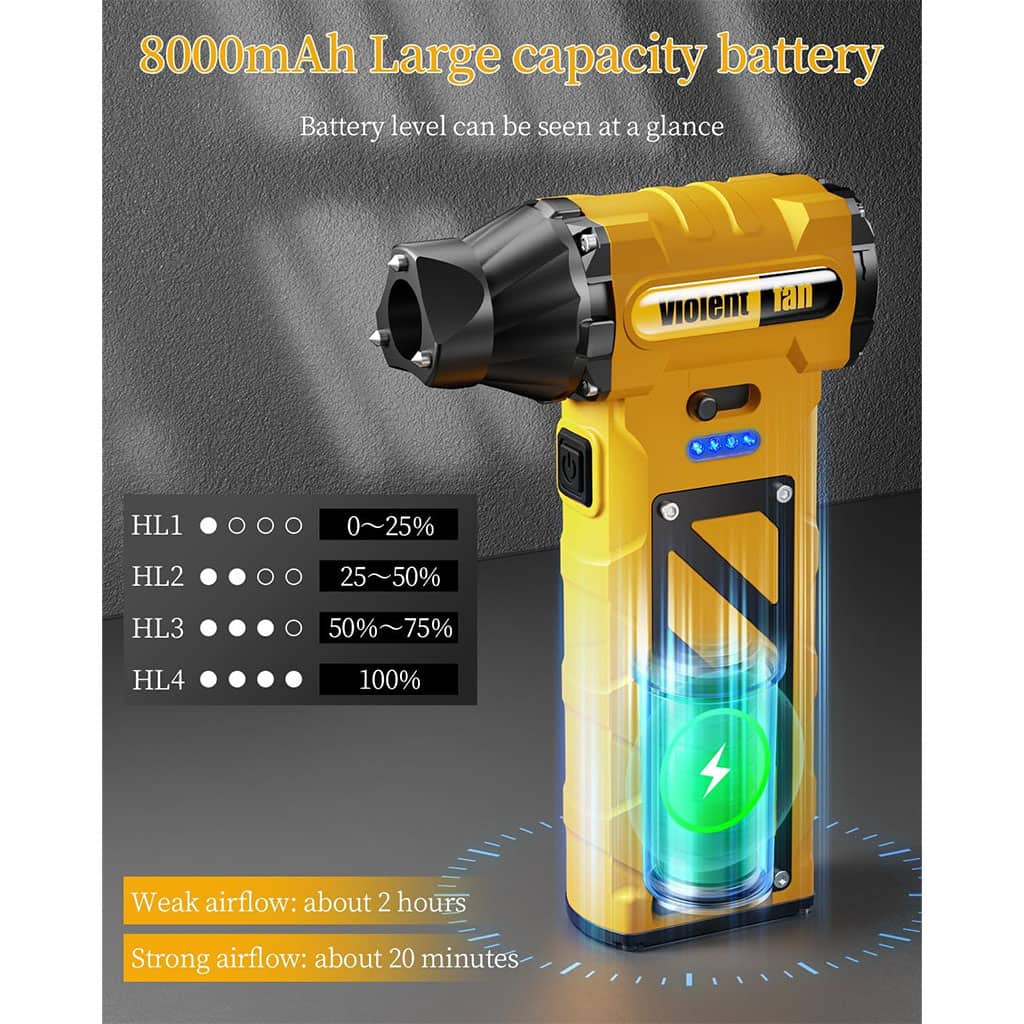 Mini Souffleur et Aspirateur Électrique Multifonctions Ultra Puissant F015 – جهاز شفط ونسف الهواء بقوة ضغط عالية — معاينة 3