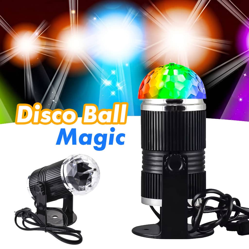 Projecteur boule cristal Rotative à Commande Vocale, Laser RVB  LED 220V — معاينة 7