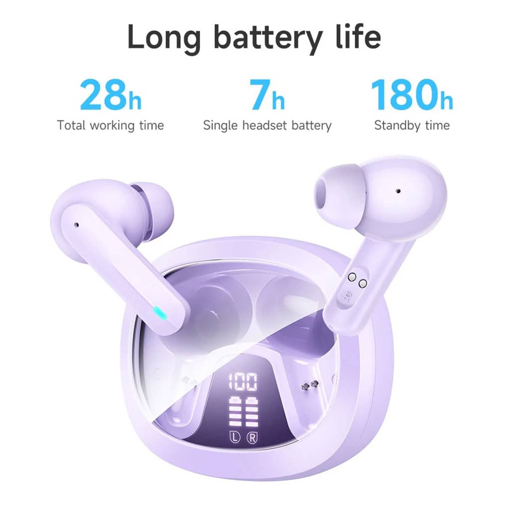 Écouteurs sans fil Bluetooth 5.3 HOCO EQ6 Purple – سماعات لاسلكية أصلية — معاينة 4