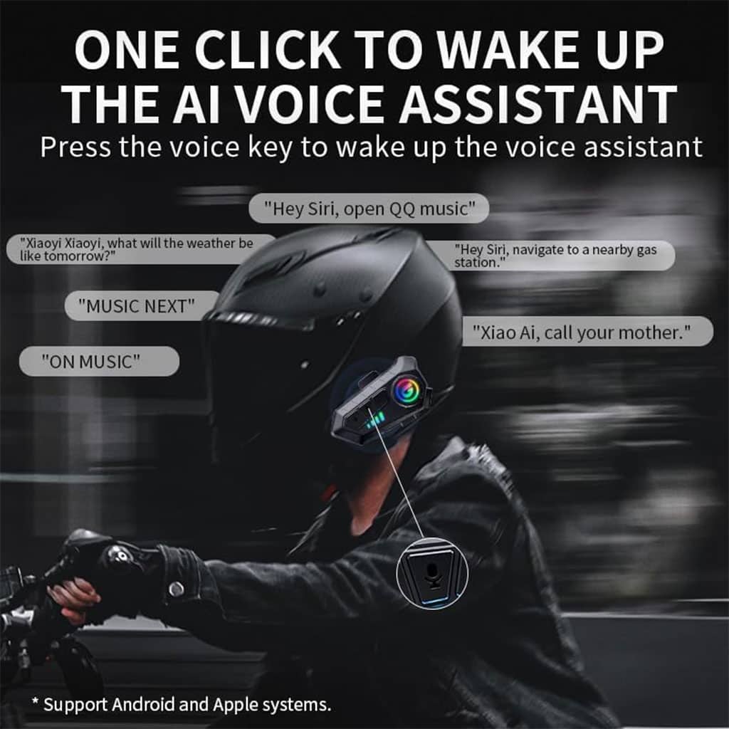 Microphone Casque Moto Sans Fil CL8 Bluetooth 5.3 avec Réduction Intelligente du Bruit – ميكروفون لاسلكي لسائقي الدراجات النارية — معاينة 2