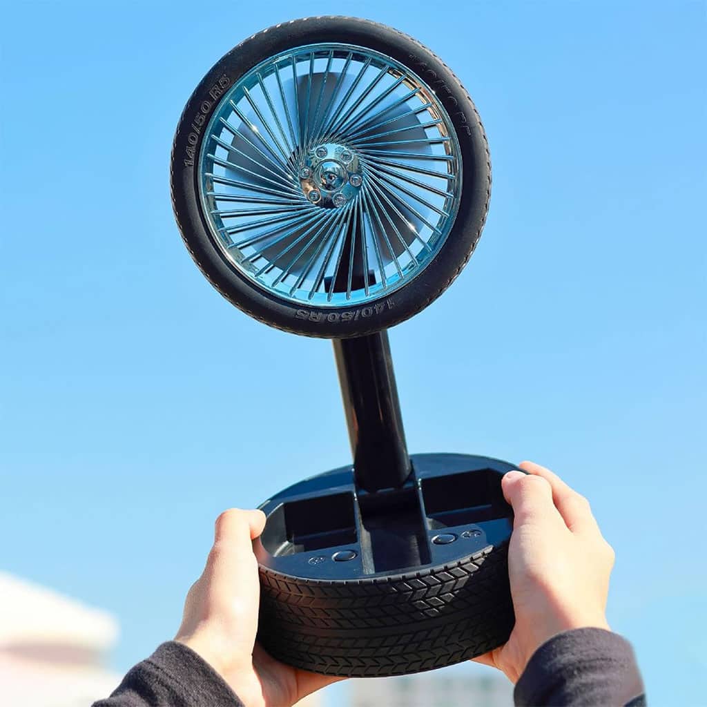 Ventilateur Pliable et Portable Forme Roue Silencieux avec 3 Vitesse – مروحة محمولة — معاينة 5