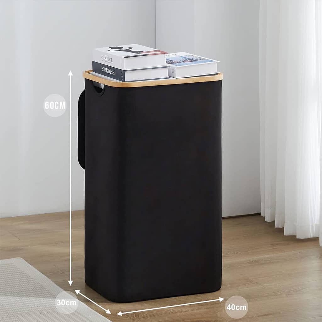 Panier à linge pliable de haute qualité 70L avec couvercle – سلة أغراض منزلية — معاينة 3
