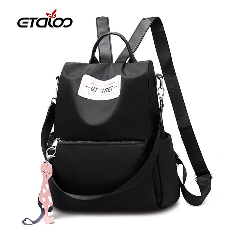 Sac à dos oxford Antivol étanche Pour Femme – Noir