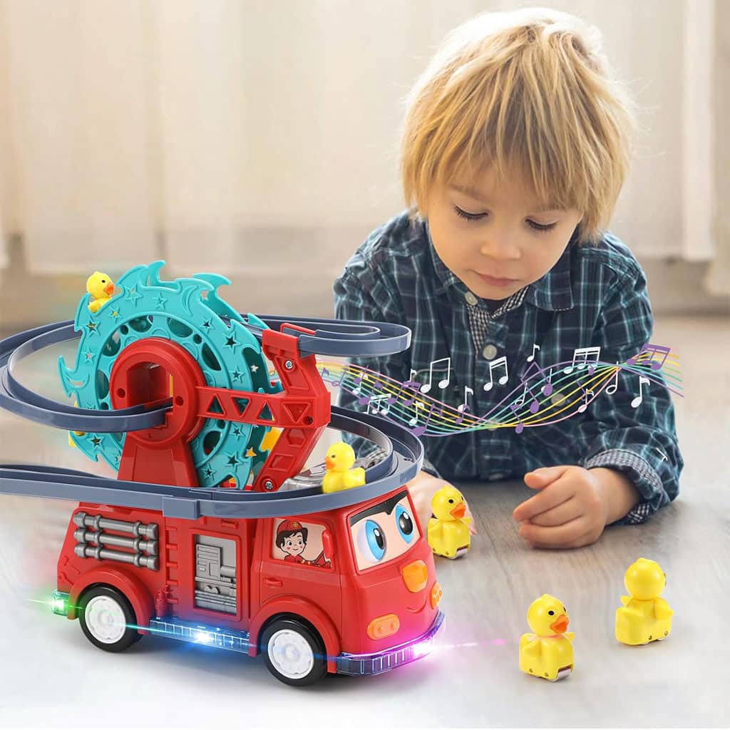 Camion de Pompier Jouet avec Sonore Lumineux Educatif pour Enfants — معاينة 6